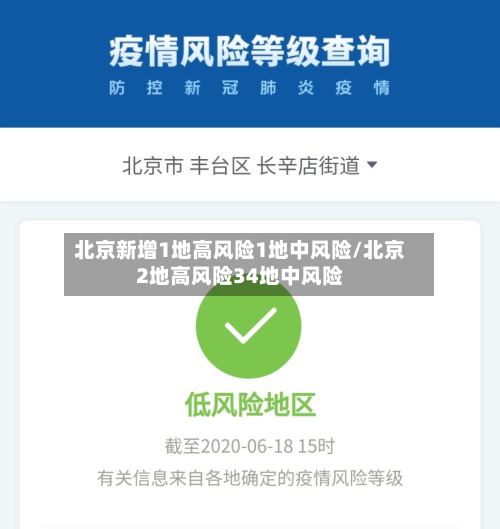 北京新增1地高风险1地中风险/北京2地高风险34地中风险-第2张图片
