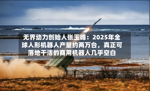 无界动力创始人张玉峰：2025年全球人形机器人产量约两万台，真正可落地干活的商用机器人几乎空白-第2张图片