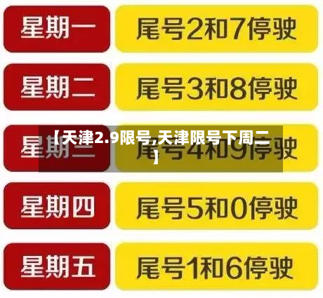 【天津2.9限号,天津限号下周二】