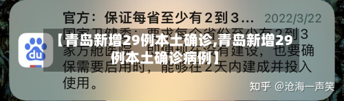 【青岛新增29例本土确诊,青岛新增29例本土确诊病例】-第3张图片