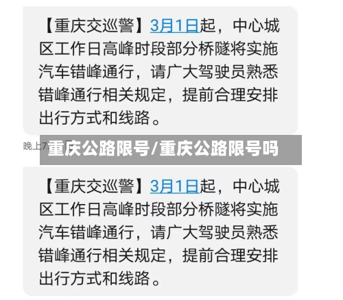 重庆公路限号/重庆公路限号吗-第2张图片