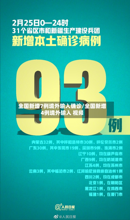 全国新增7例境外输入确诊/全国新增4例境外输入 视频