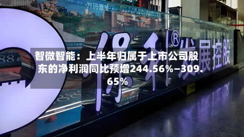 智微智能:上半年归属于上市公司股东的净利润同比预增244.56%—309.65%-第2张图片