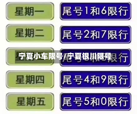 宁夏小车限号/宁夏银川限号-第2张图片