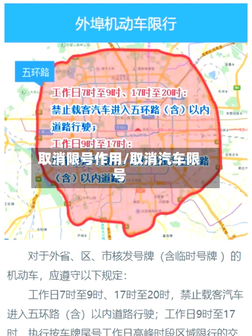 取消限号作用/取消汽车限号
