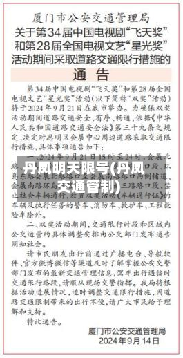 丹凤明天限号(丹凤交通管制)