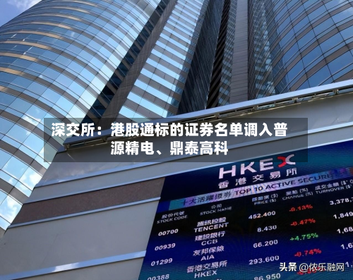 深交所：港股通标的证券名单调入普源精电、鼎泰高科-第2张图片