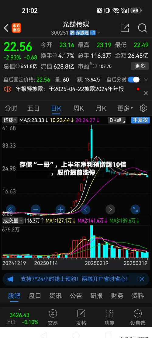 存储“一哥”，上半年净利预增超10倍，股价提前涨停-第3张图片