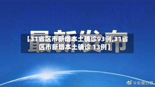 【31省区市新增本土确诊93例,31省区市新增本土确诊 13例】