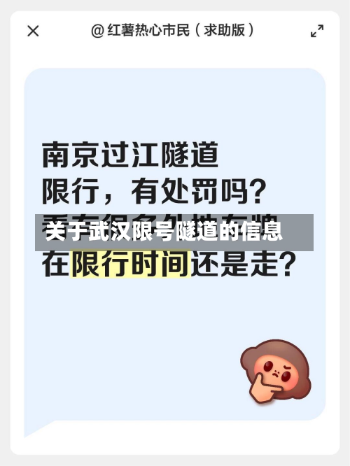 关于武汉限号隧道的信息