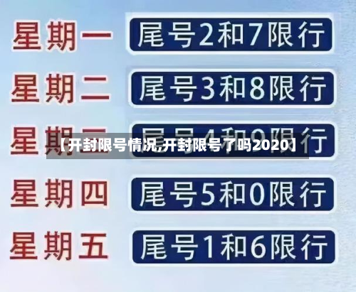 【开封限号情况,开封限号了吗2020】