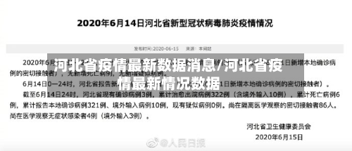 河北省疫情最新数据消息/河北省疫情最新情况数据