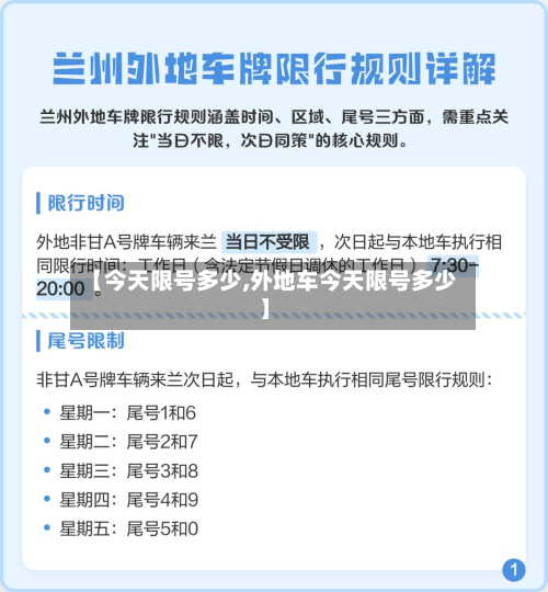 【今天限号多少,外地车今天限号多少】