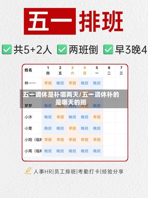 五一调休是补哪两天/五一调休补的是哪天的班
