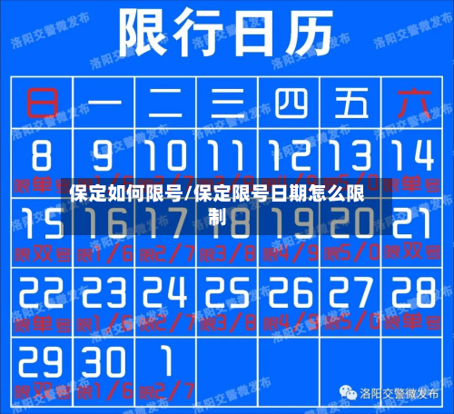 保定如何限号/保定限号日期怎么限制