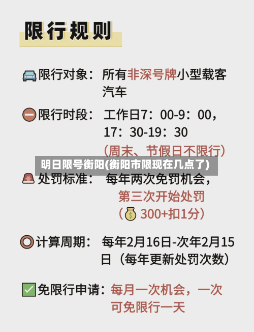 明日限号衡阳(衡阳市限现在几点了)-第2张图片
