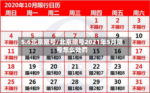 5.6北京限号/北京限号2021年5月限号怎么处罚