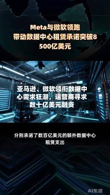 亚马逊、微软领衔数据中心需求狂潮，运营商寻求数十亿美元融资