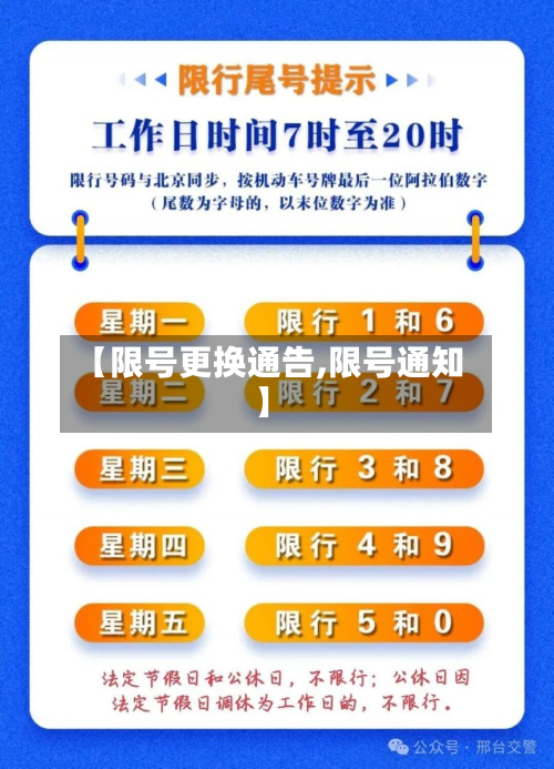 【限号更换通告,限号通知】