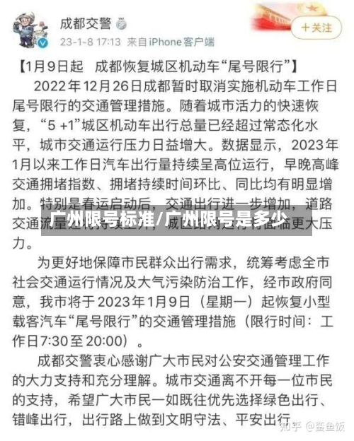 广州限号标准/广州限号是多少
