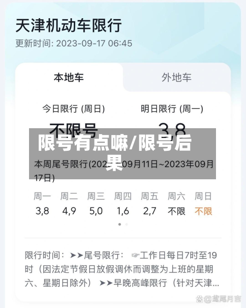 限号有点嘛/限号后果