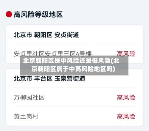 北京朝阳区是中风险还是低风险(北京朝阳区属于中高风险地区吗)-第2张图片