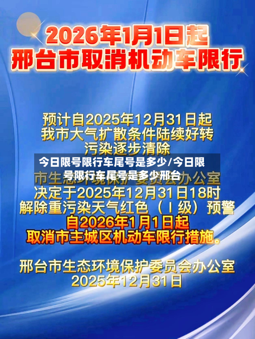今日限号限行车尾号是多少/今日限号限行车尾号是多少邢台-第3张图片