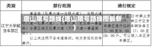 唐山限号路线(唐山限号路线图最新)-第2张图片