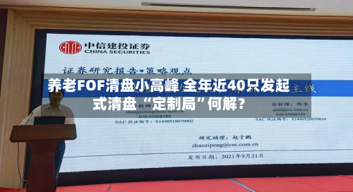 养老FOF清盘小高峰 全年近40只发起式清盘 “定制局”何解？-第3张图片