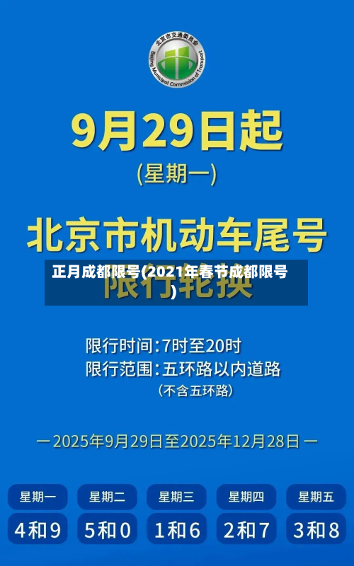 正月成都限号(2021年春节成都限号)