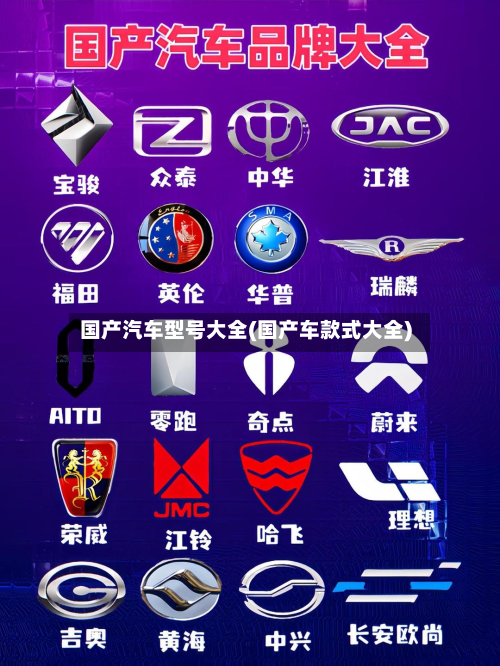 国产汽车型号大全(国产车款式大全)