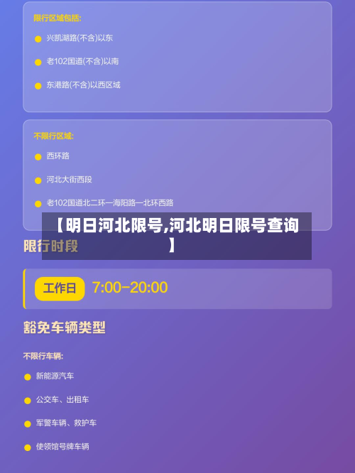 【明日河北限号,河北明日限号查询】