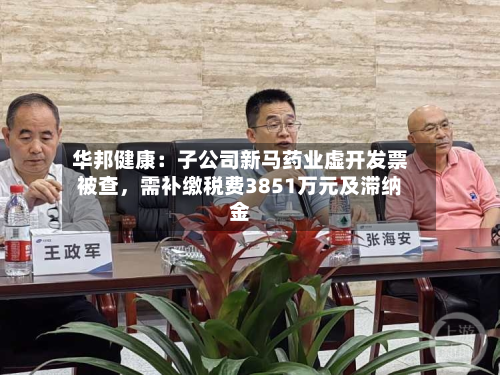 华邦健康：子公司新马药业虚开发票被查，需补缴税费3851万元及滞纳金