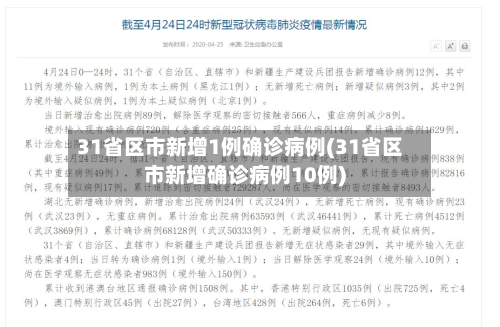 31省区市新增1例确诊病例(31省区市新增确诊病例10例)-第3张图片