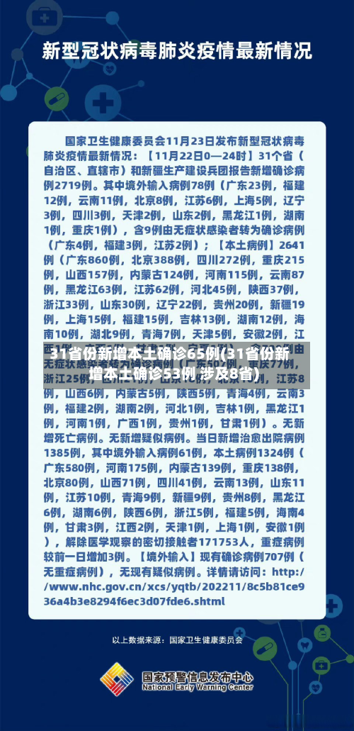 31省份新增本土确诊65例(31省份新增本土确诊53例 涉及8省)-第2张图片