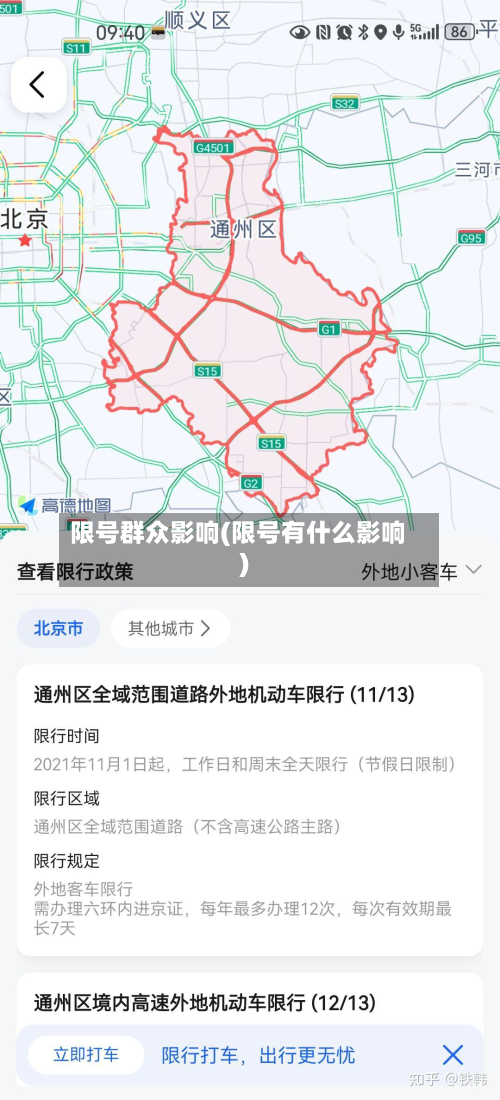 限号群众影响(限号有什么影响)-第3张图片