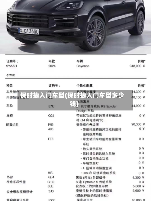保时捷入门车型(保时捷入门车型多少钱)